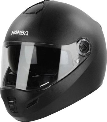 Steelbird SBH-34 Rox Mamba ISI Certified Full Face with Inner Smoke Sun Shield Motorbike Helmet(Dashing Black)