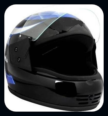 rdh RHD TRYFLY GALAXY BLUE KIMI (ISI APPROVED) Helmet for Bike & Scooty_HLT Motorbike Helmet(Black)