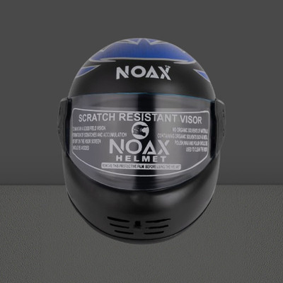 NOAX UNISEX SAFETY HELMET ONROAD HELMET- TWO WHEELER,BIKE & SCOOTER (SL-1819 Motorbike Helmet(Black)
