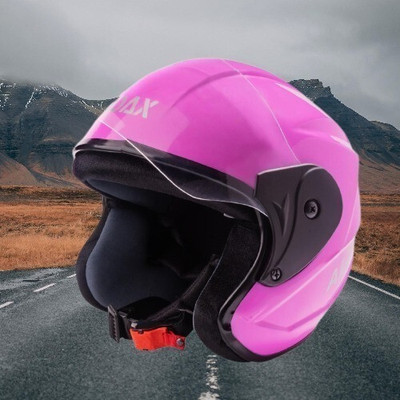 NOAX ISI MARKED KING OF HELMET UNISEX RIDDING HELMET TOP SELLING(DD-335 Motorbike Helmet(Pink)