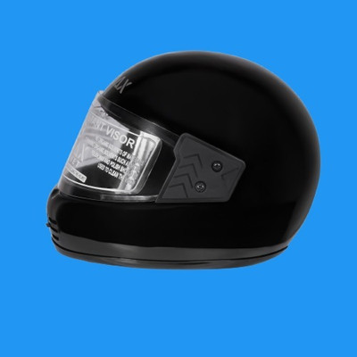 NOAX Kawach Full face for Biker 6 jaali Motorbike Helmet(Black)