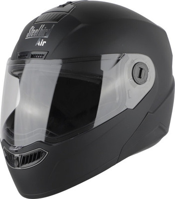 Steelbird Air SBA-7 Flip-UP Dashing Black 580 MM Size M Motorbike Helmet(Black)