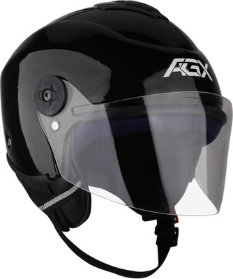 FOROLY Alfha Track with Anti UV Pc Visor ABS Material Unisex Motorbike Helmet(Black)