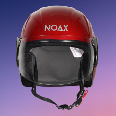 NOAX unisex open face helmet for safty14 Motorbike Helmet(Red)