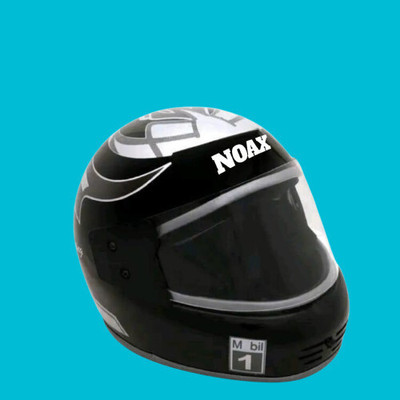 NOAX full face unisex helmet for safty38 Motorbike Helmet(Black)