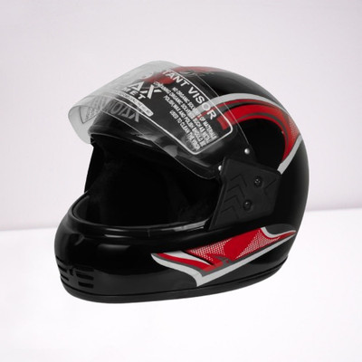 NOAX Unisex Full Face Helmet For Motorbike __178 Motorbike Helmet(Black)