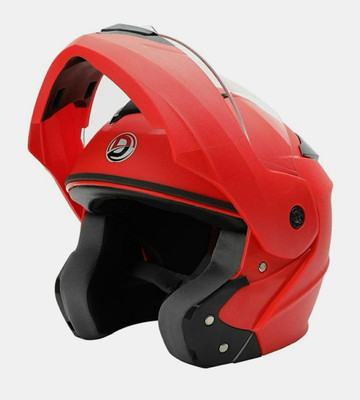 Agx Flipup ABS Material with Polycarbonate Visor Motorbike Helmet(Red)