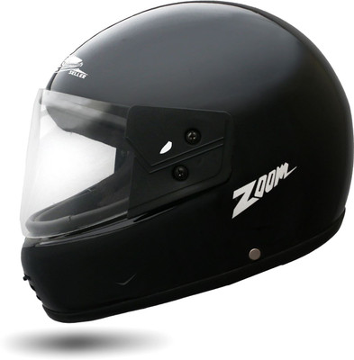 stiss Full Face Helmet for Unisex Adult with Clear Visor | Lightweight & Compact Motorbike Helmet(Black)