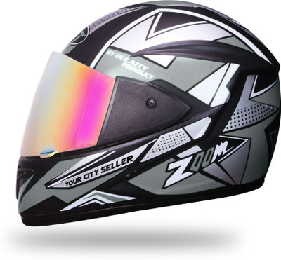 stiss Full Face Motorbike Helmet With Silicon Unbreakable Glass Motorbike Helmet(Black)