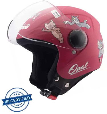 OZONE JBB_CLASS ONE HELMET_OPEN FACE_LIGHT WEIGHT_@SAFTEY@_46 Motorbike Helmet(LIGHT RED-DESIGN)