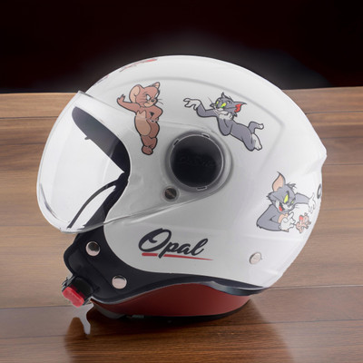 OZONE opal helmet _openface_freesize_088 Motorbike Helmet(White)