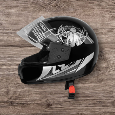 Font Unisex Full Face Helmet For Motorbikes -614-ABC Motorbike Helmet(Silver)