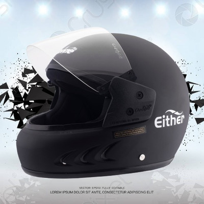 OZONE Superior Helmet_full face_VG_21@5 Motorbike Helmet(Black)