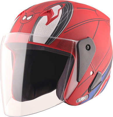 VEGA Lark Marvel Spiderman Motorbike Helmet(Dull Red Blue)