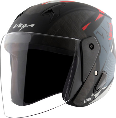 VEGA Lark Twist Motorbike Helmet(Dull Black Red)