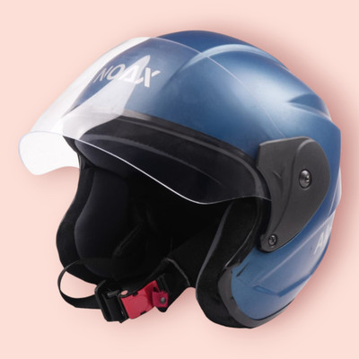 NOAX unisex full face good hard quality helm-294 Motorbike Helmet(Blue)