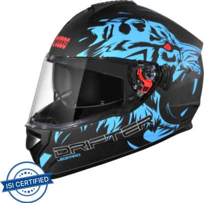 STUDDS Drifter D2 Full Face Helmet with Clear Visor (Matt Black N1, L) Motorbike Helmet(Matt Black)