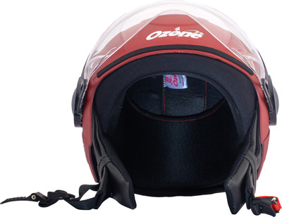 OZONE Superior Certified Helmet_openface@VG&_314 Motorbike Helmet(Red)