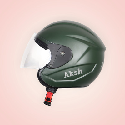 NOAX SAFETY HELMET FOR ONROAD RIDDING SOLID MATERIAL-TWO WHEELER(SLFK-AT-769 Motorbike Helmet(Dark Green)