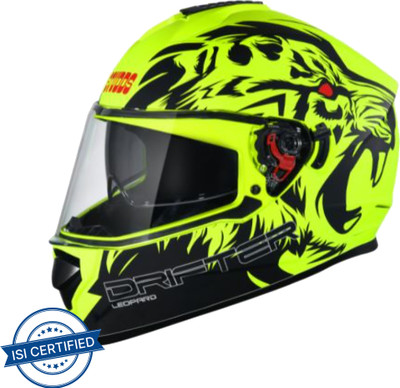 STUDDS Drifter D2 Full Face Helmet with Clear Visor (Matt Yellow N9, M) Motorbike Helmet(Matt Yellow)