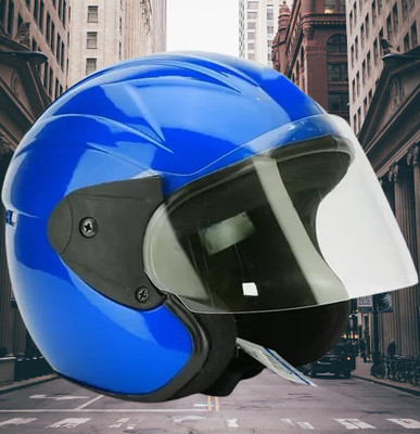 Lxt Blue_Half_face_Helmet_with ISI Certified_BL67 Motorbike Helmet(Blue)