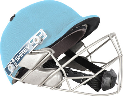 Shrey Pro Guard Wicket Keeping Stainless Steel Cricket Helmet(Sky Blue)