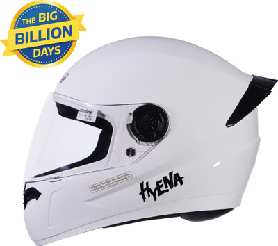 OZONE PLAIN_HYENA HELMET A2 Motorbike Helmet(White)