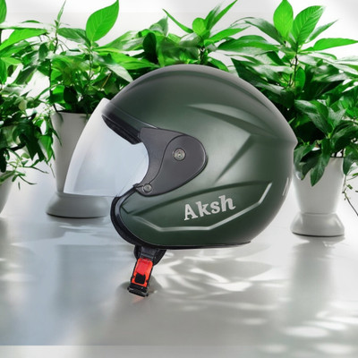NOAX SAFETY HELMET ONROAD for unisex HELMET- TWO WHEELER(SLfk-n1730 Motorbike Helmet(Dark Green)