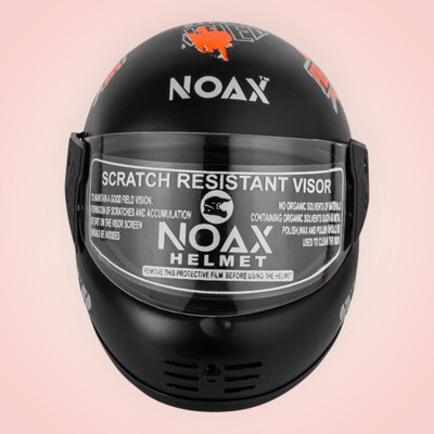 NOAX ISI MARKED UNISEX HELMET FOR RIDDING BIKE NON STOP(DD-520 Motorbike Helmet(Orange)