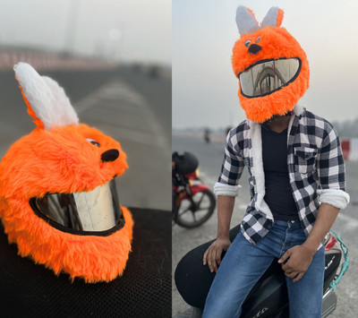 SRPHERE EM Bunny Helmet Cover Bright Orange for All Helmets Bike Fairing Kit