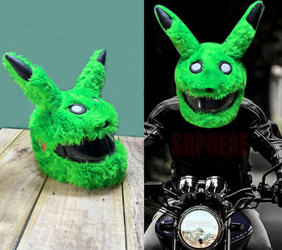 SRPHERE Green Helmet Cover for Motorcycle pikachu Helmet Cover for Full Helmet Bike Fairing Kit