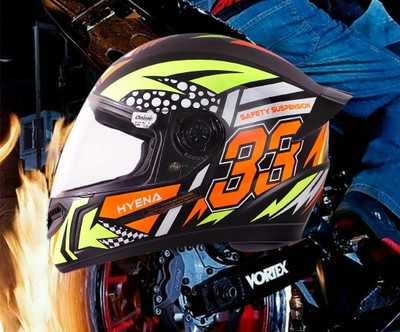 OZONE HyEnA_Super_Quality_Helmet_For Safety n Style_@LG@_0193 Motorbike Helmet(ORENGE-BLACK)