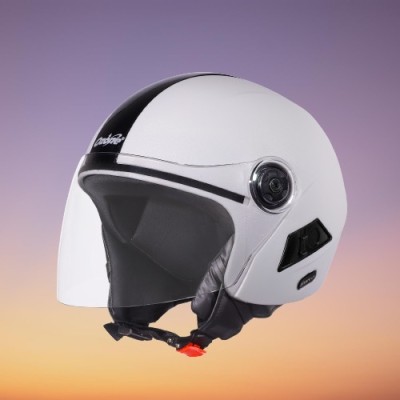 OZONE Zipp helmet_openface_largesize_Ozo0025 Motorbike Helmet(White)