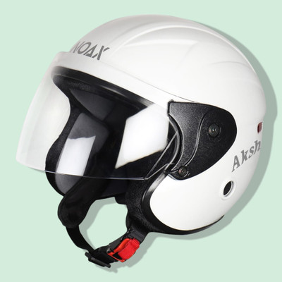 NOAX ISI marked helmet solid unisex helmet (fk260 Motorbike Helmet(White)