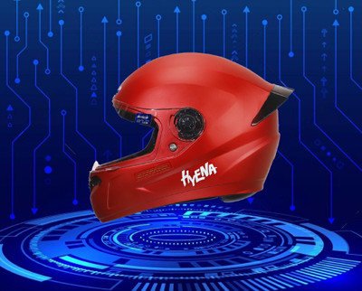 OZONE HYENA HELMET_FULL-FACE_SUPER QUALITY_AD@003 Motorbike Helmet(Red)