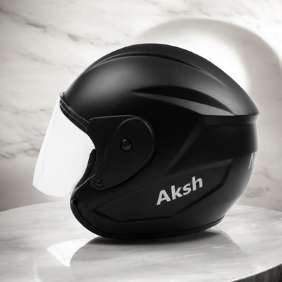 Font Helmet GOOD QUALITYFOR UNISEX for BIKE_-147A Motorbike Helmet(Black)