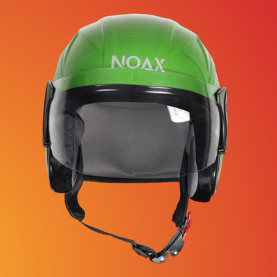 Font unisex open face helmet for safty120-AAA Motorbike Helmet(Light Green)