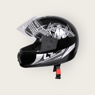 Font Unisex Full Face Helmet For Motorbikes -602-ABC Motorbike Helmet(Silver)