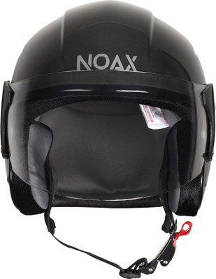 NOAX Nano Half Stylish KAWACH Motorbike Helmet(Silver black)