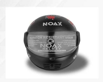 NOAX ISI MARKED FULL FACE HELMET FOR SAFE RIDING UNISEX BUYY_393 Motorbike Helmet(Red)