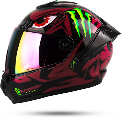 Racing-1 ABS Material Unisex Unbrreakable Visor Motorbike Helmet(Red)