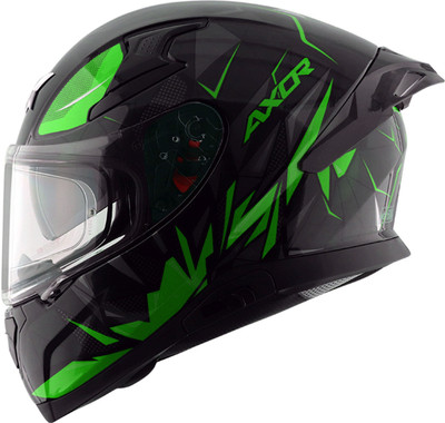 Axor Apex Hunter Motorbike Helmet(Black Neon Green)