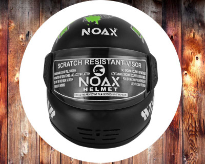 NOAX ISI MARKED FULL FACE HELMET FOR SAFE RIDING UNISEX BUYY_896 Motorbike Helmet(Green)