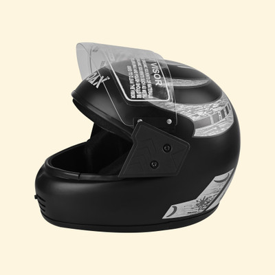 NOAX UNISEX SAFETY HELMET ONROAD HELMET- TWO WHEELER,BIKE & SCOOTER (SL-3 Motorbike Helmet(Grey)