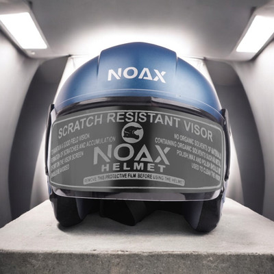 NOAX KING OF HELMET UNISEX OPEN FACE motorbike HELMET-125 Motorbike Helmet(Blue)