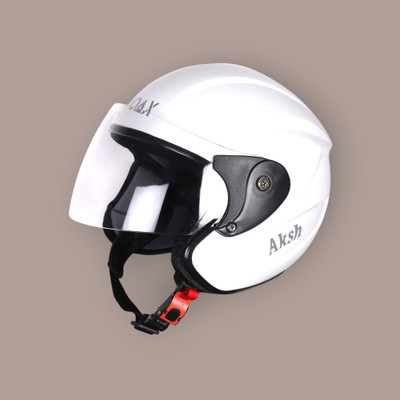 Font Unisex Full Face Helmet For Motorbikes -675-ABC Motorbike Helmet(White)