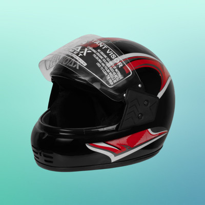 NOAX UNISEX SAFETY HELMET ONROAD HELMET- TWO WHEELER,BIKE & SCOOTER (SL-1987 Motorbike Helmet(Black)