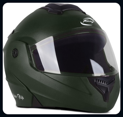 fuery Flip-up Plain Visor Blue Helmet Z057_New Motorsports Helmet(Green)