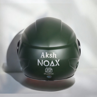 NOAX BRANDED ISI MARKED HELMET FOR UNISEX GENDER KEEP SAFE RIDING (SLFKSL_1392 Motorbike Helmet(Dark Green)