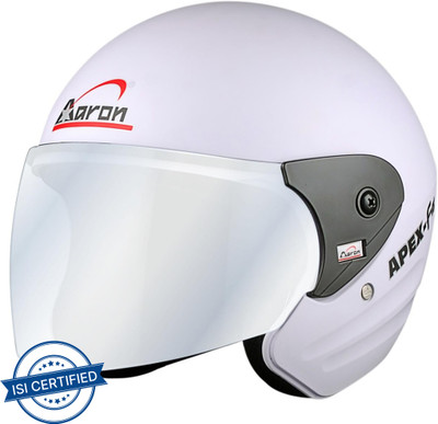 Aaron Apex Fit Motorbike Helmet(Mat White)